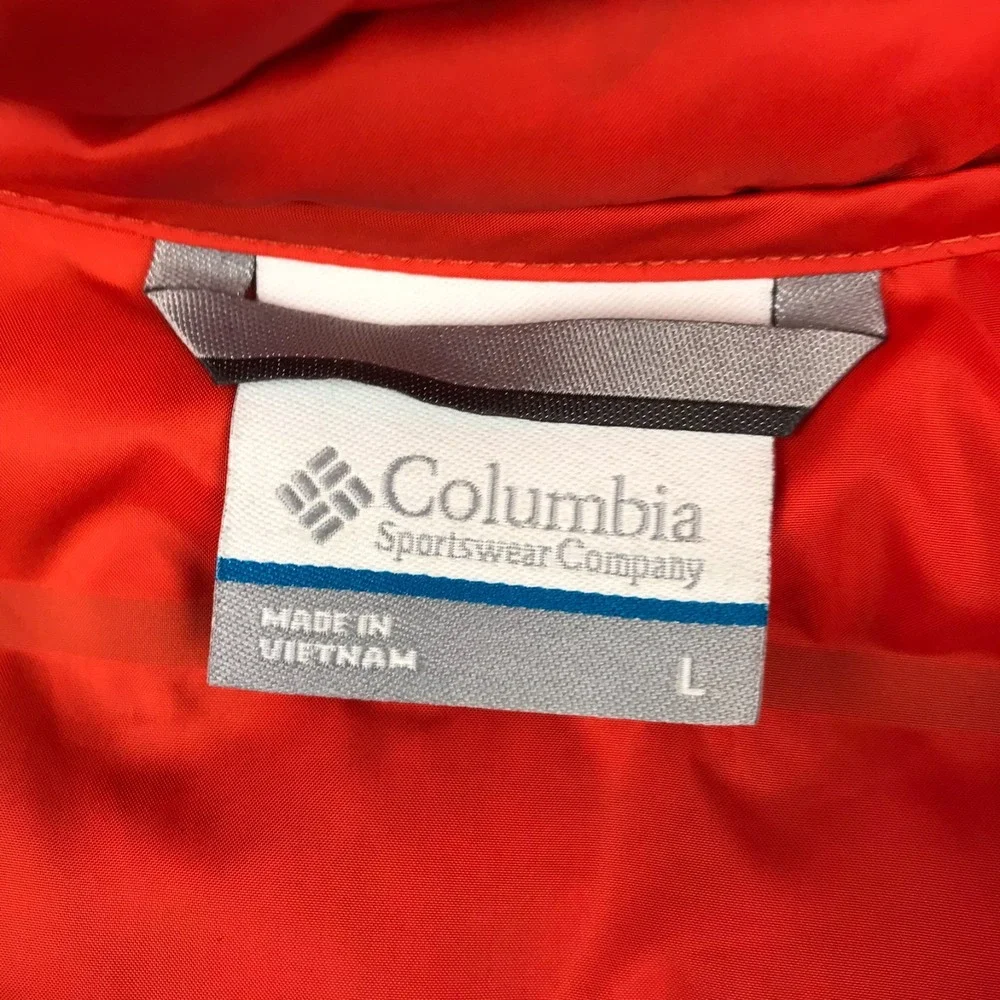 Columbia Lake 22 Down Puffer Vest Mens L Deep Rust 650 Duck Insulated Full Zip